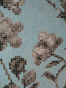 virágminta mozaikból